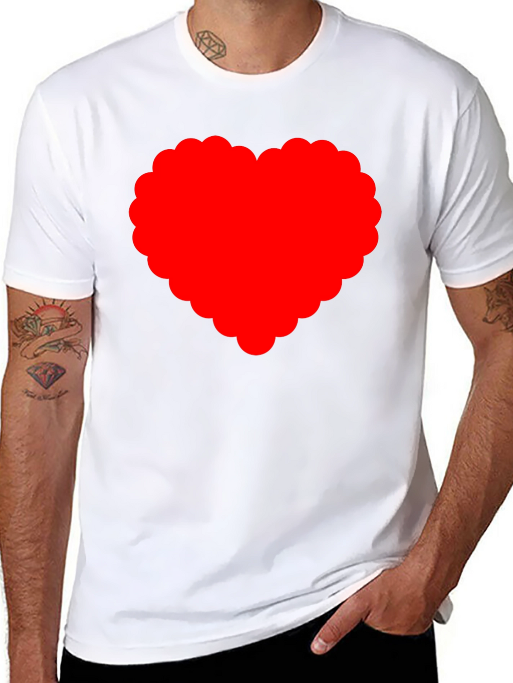 Heart Graphic T-Shirt - Black