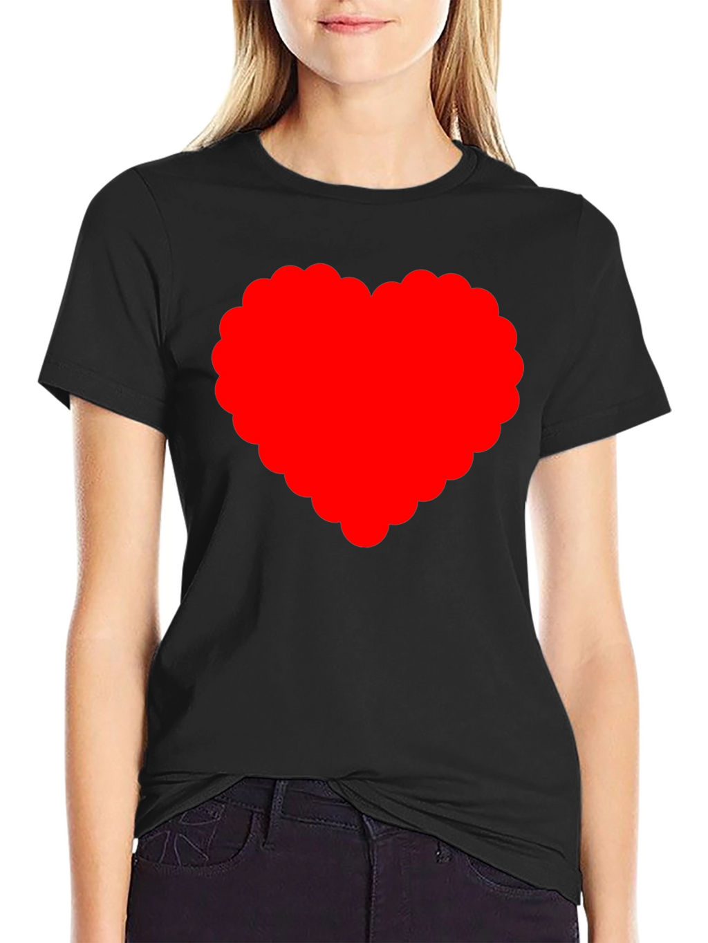 Heart Graphic T-Shirt - Black