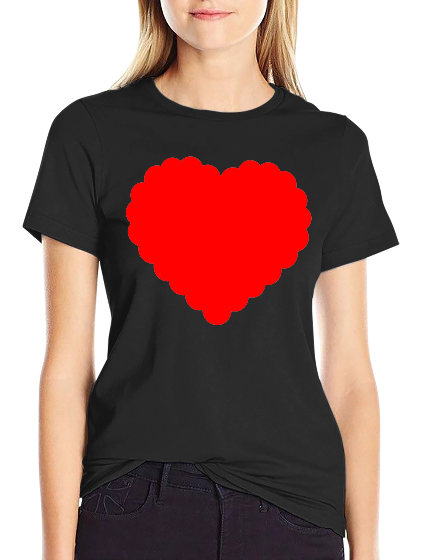 Heart Graphic T-Shirt - Black