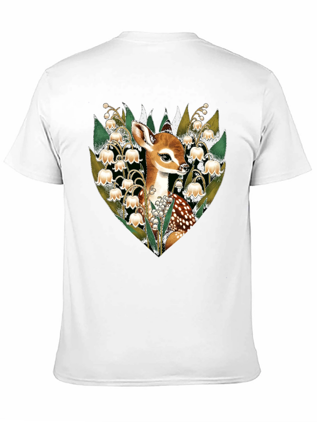 Deer & Lily of the Valley Graphic Tee