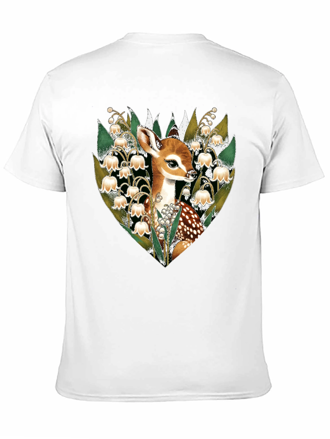 Deer & Lily of the Valley Graphic Tee