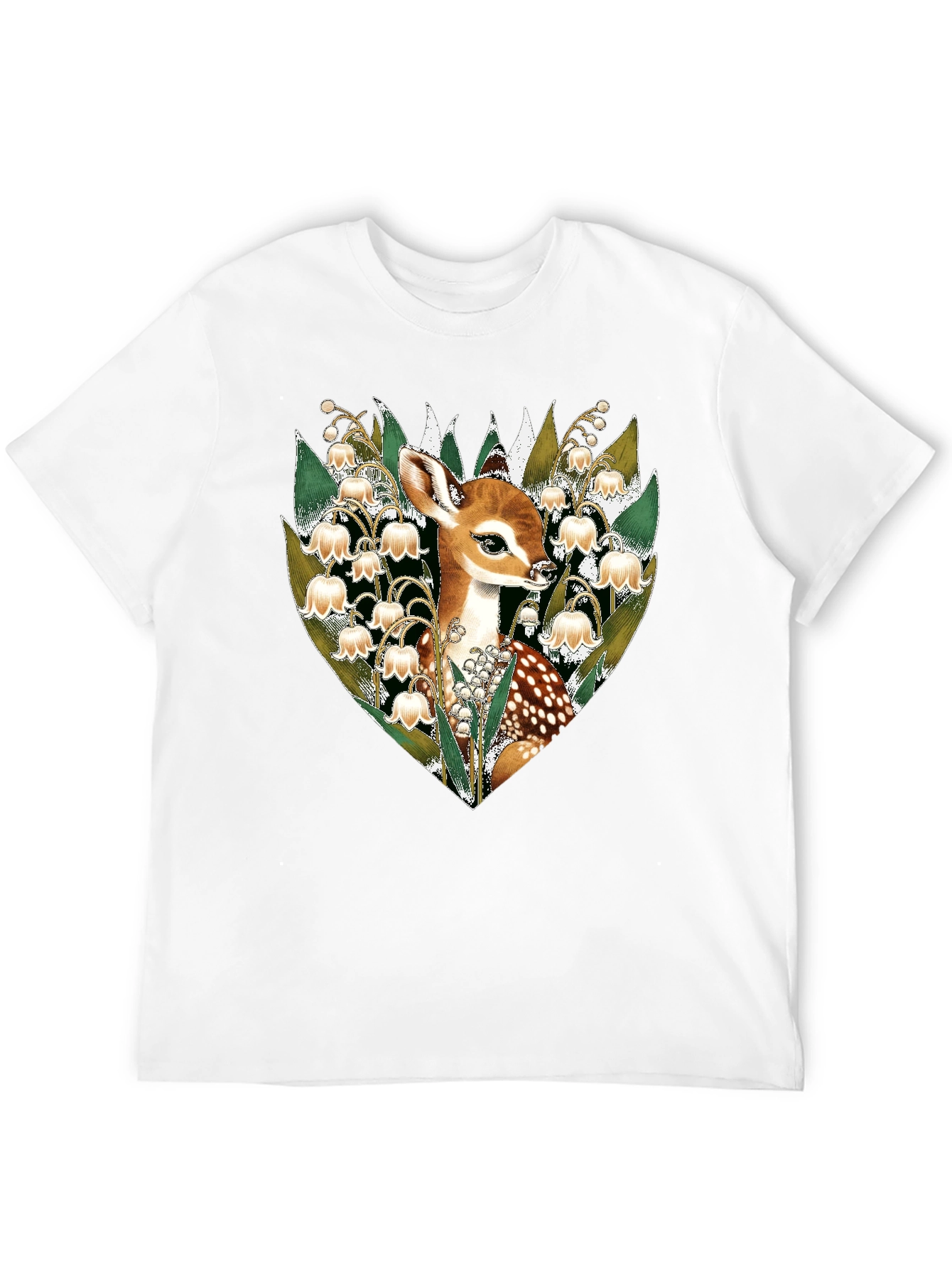 Deer & Lily of the Valley Graphic Tee
