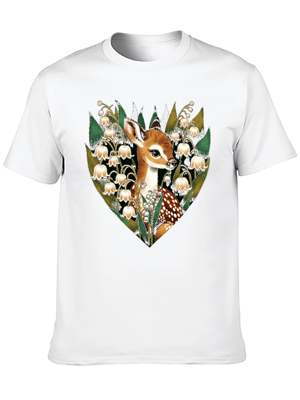 Deer & Lily of the Valley Graphic Tee