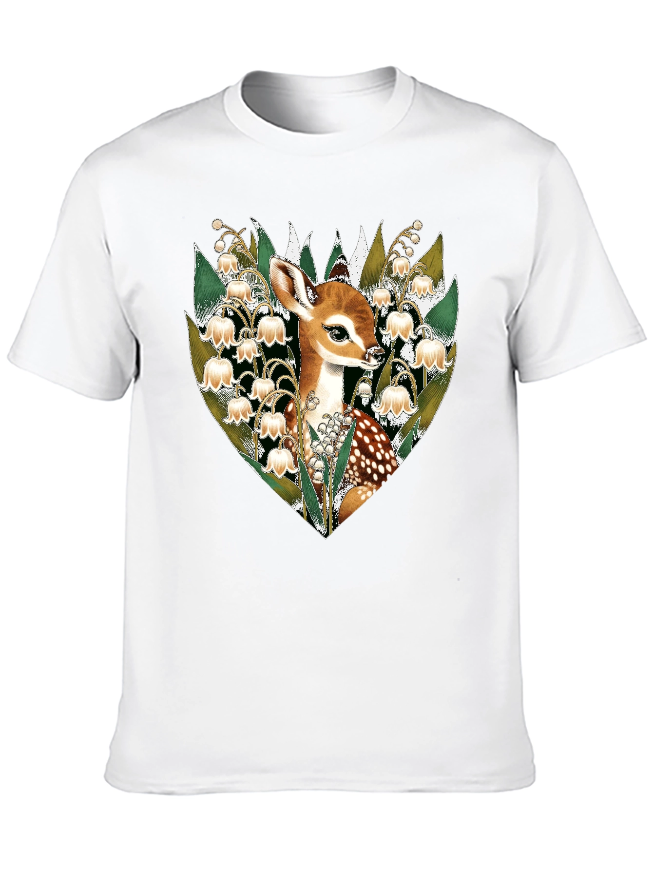 Deer & Lily of the Valley Graphic Tee