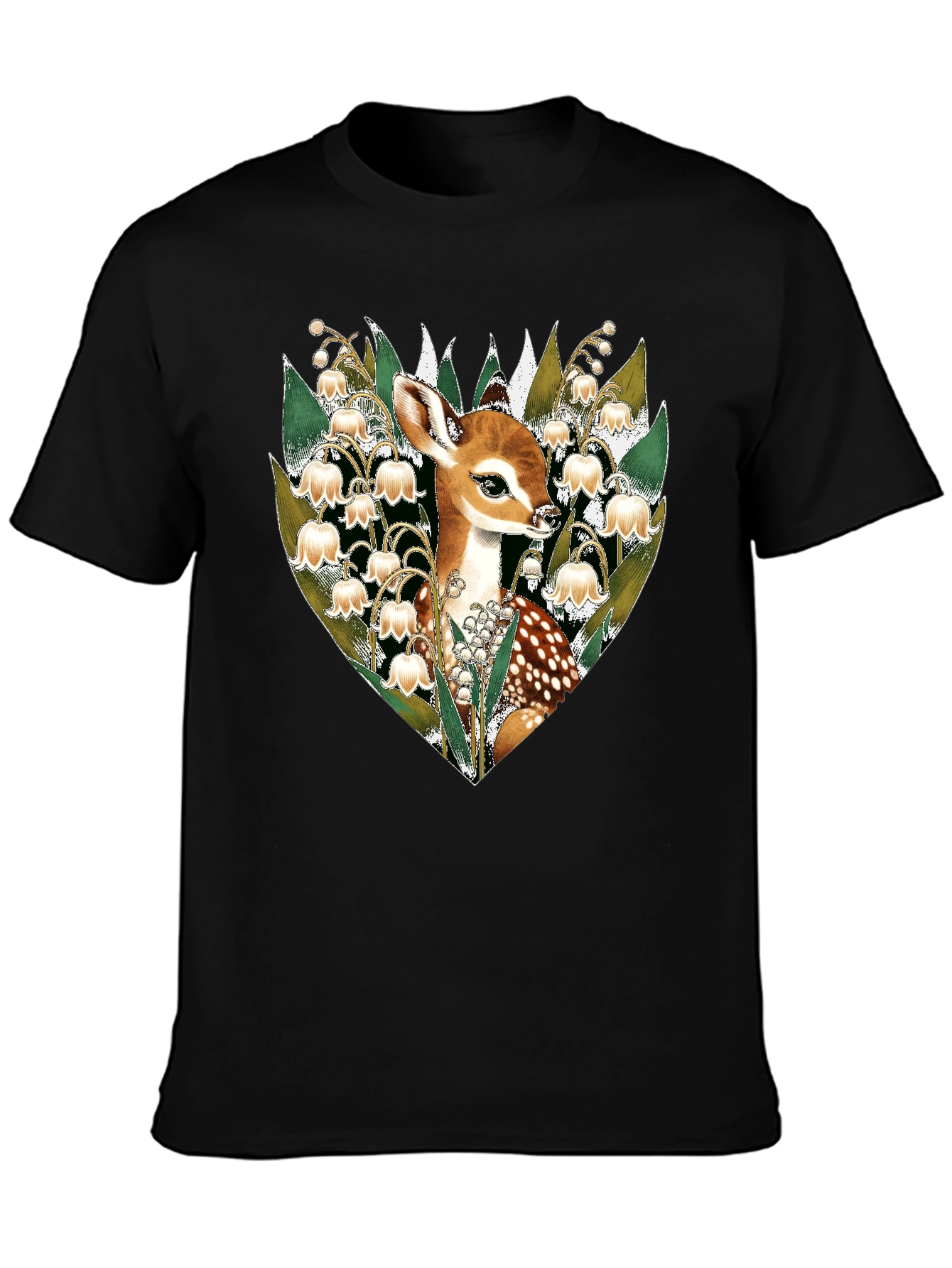 Deer & Lily of the Valley Graphic Tee