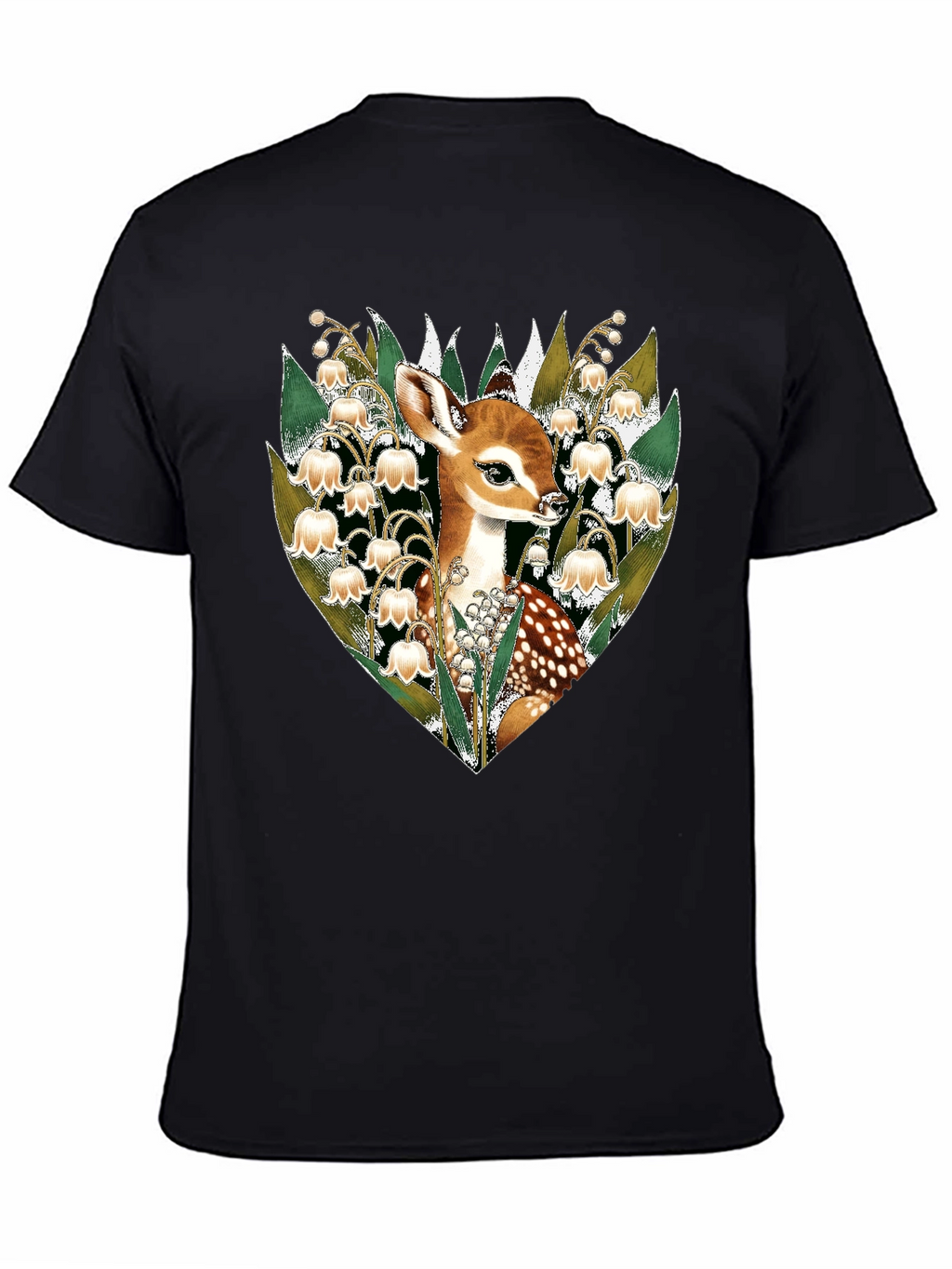 Deer & Lily of the Valley Graphic Tee