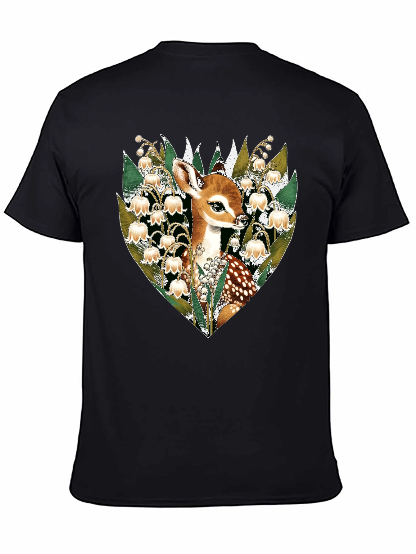 Deer & Lily of the Valley Graphic Tee
