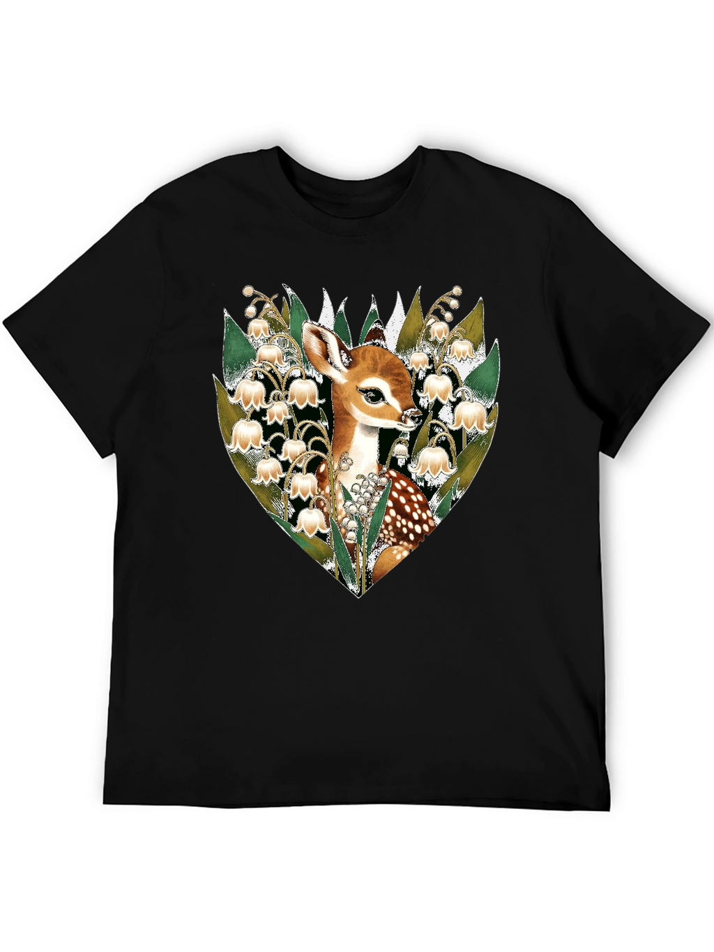 Deer & Lily of the Valley Graphic Tee