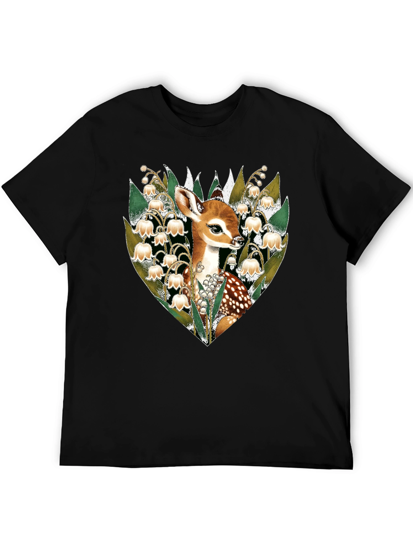 Deer & Lily of the Valley Graphic Tee