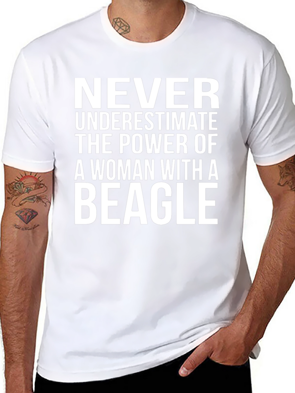 Beagle Womans Power Graphic Tee