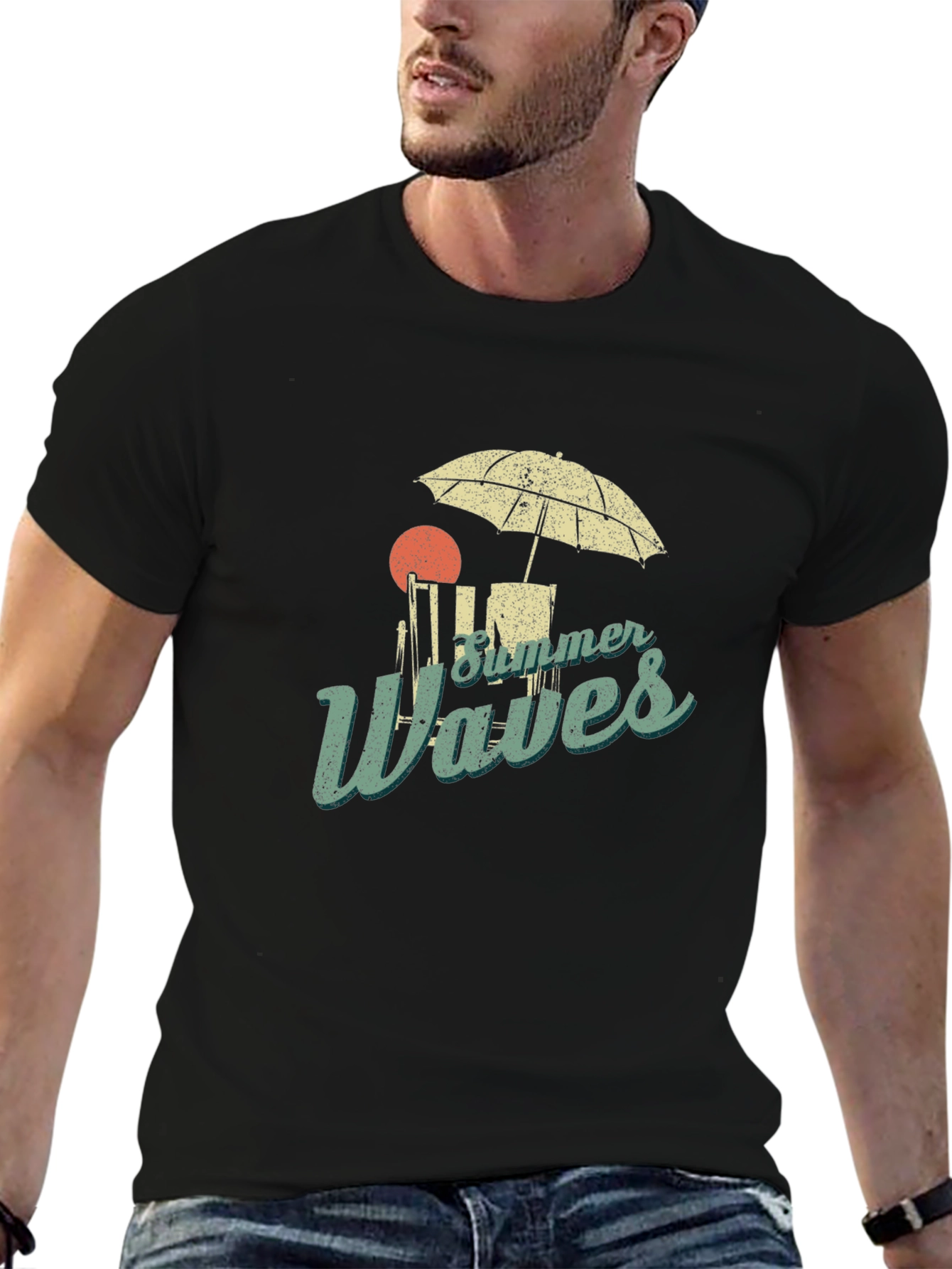 Summer Waves Graphic Tee - Beach Vacation Vibes