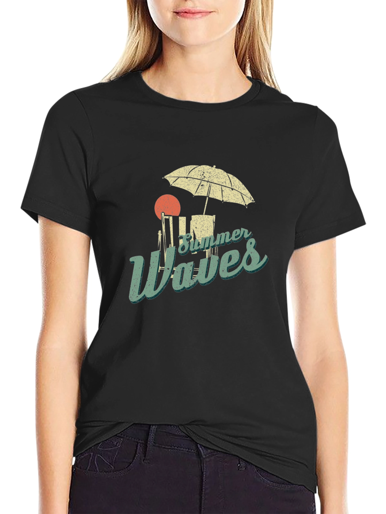 Summer Waves Graphic Tee - Beach Vacation Vibes