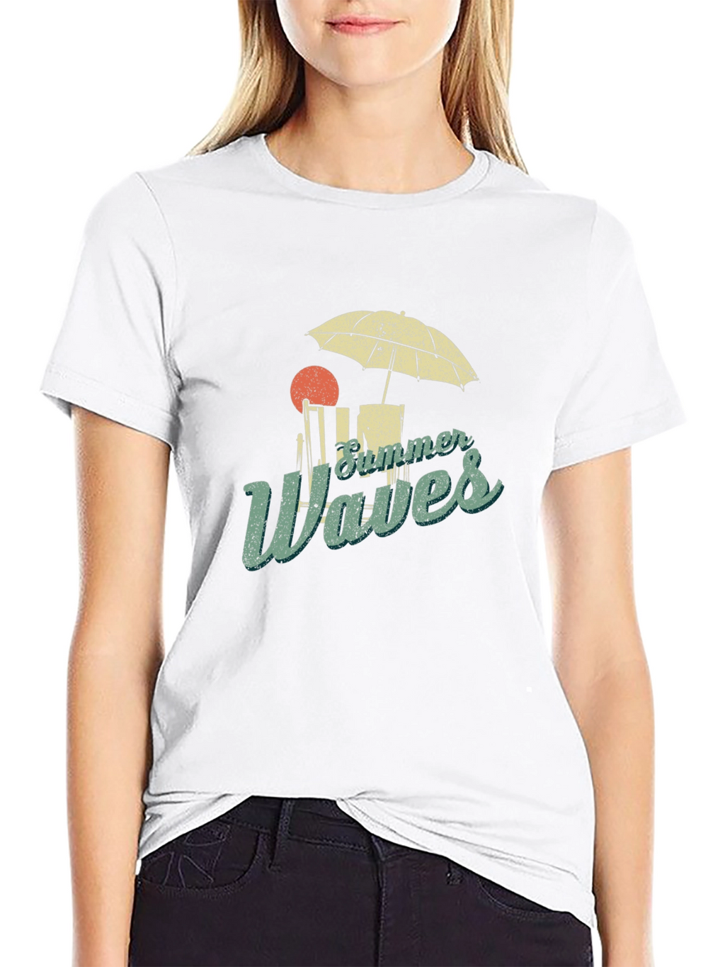 Summer Waves Graphic Tee - Beach Vacation Vibes