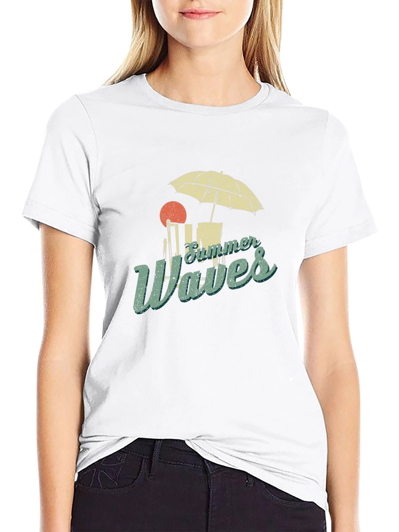 Summer Waves Graphic Tee - Beach Vacation Vibes
