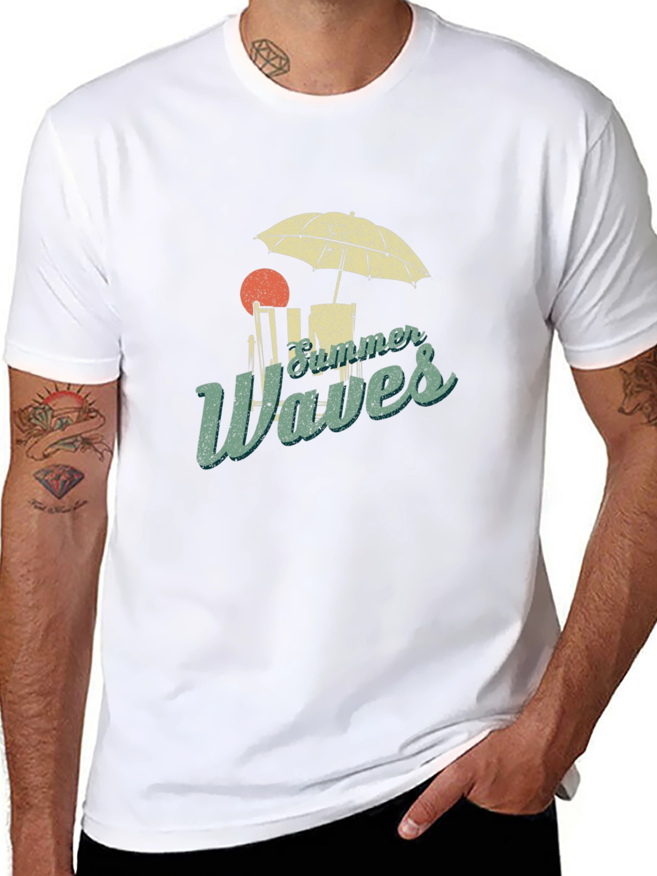 Summer Waves Graphic Tee - Beach Vacation Vibes