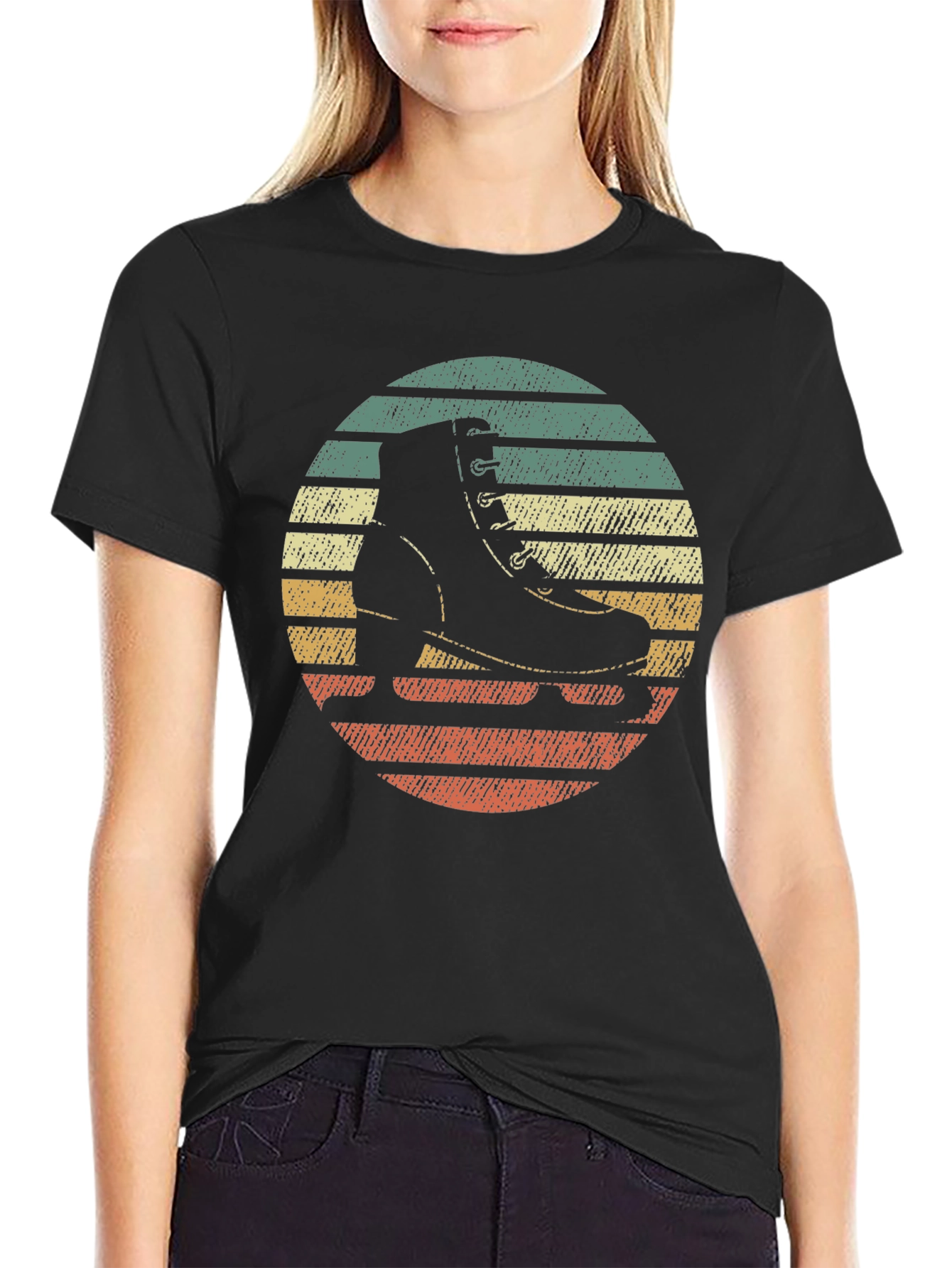 Retro Roller Skate T-Shirt - Vintage Sunset Design