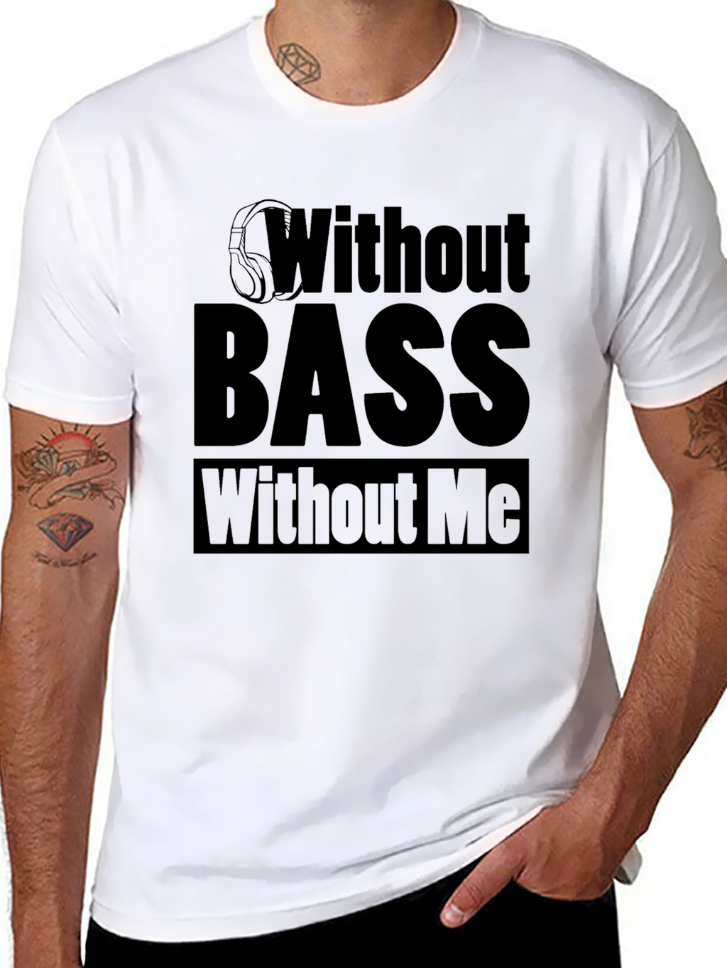 Without Bass Without Me Black T-Shirt