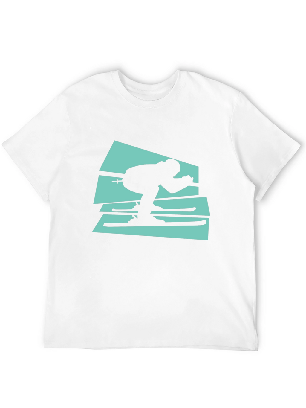 Retro Ski T-Shirt - Black Cotton Tee