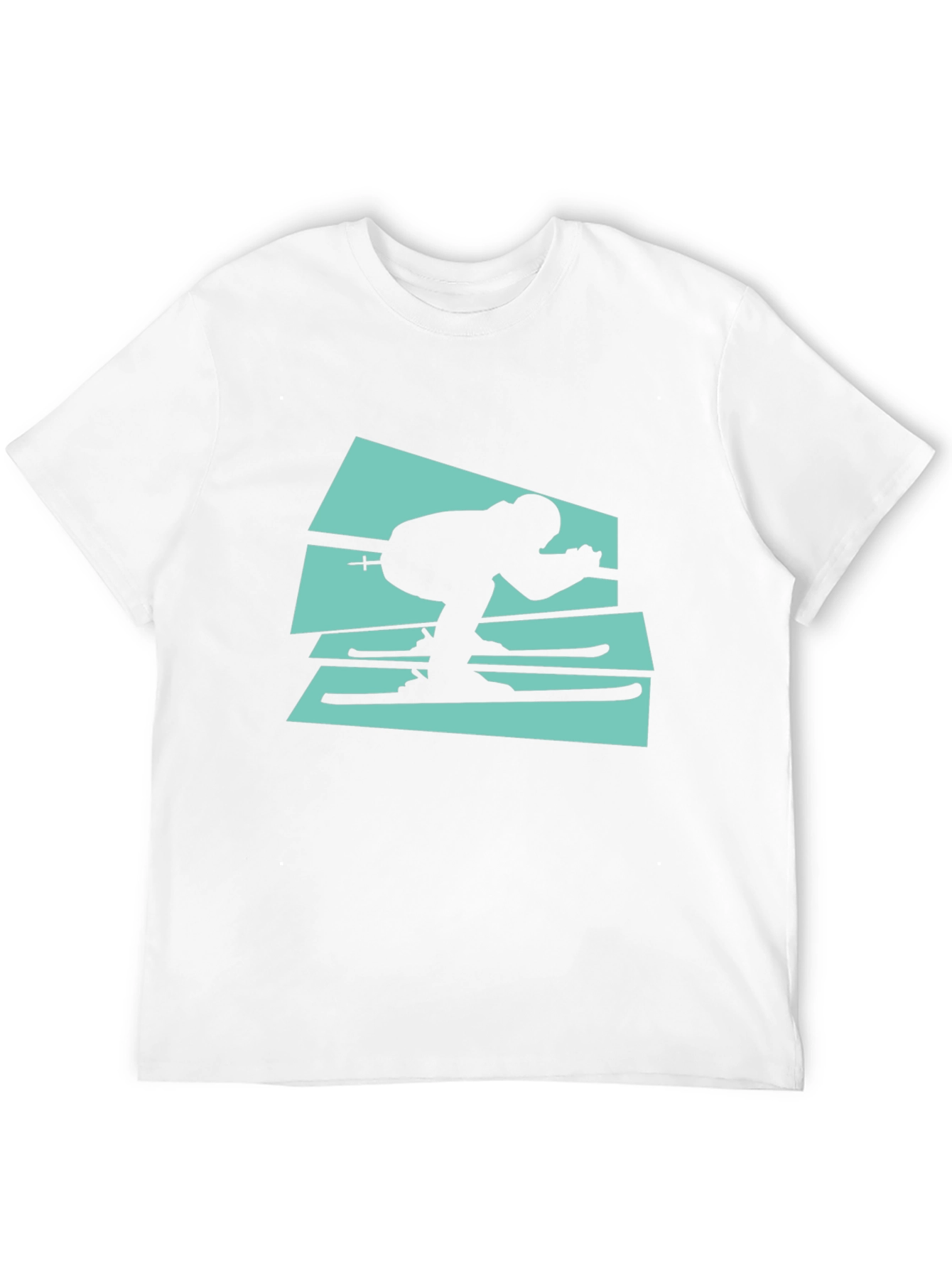 Retro Ski T-Shirt - Black Cotton Tee