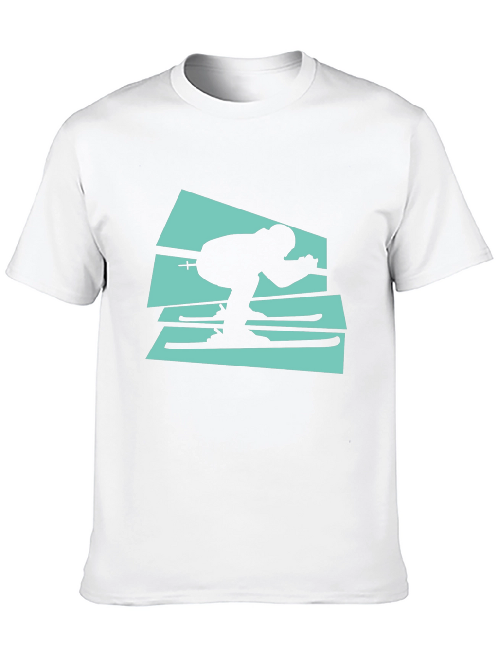 Retro Ski T-Shirt - Black Cotton Tee