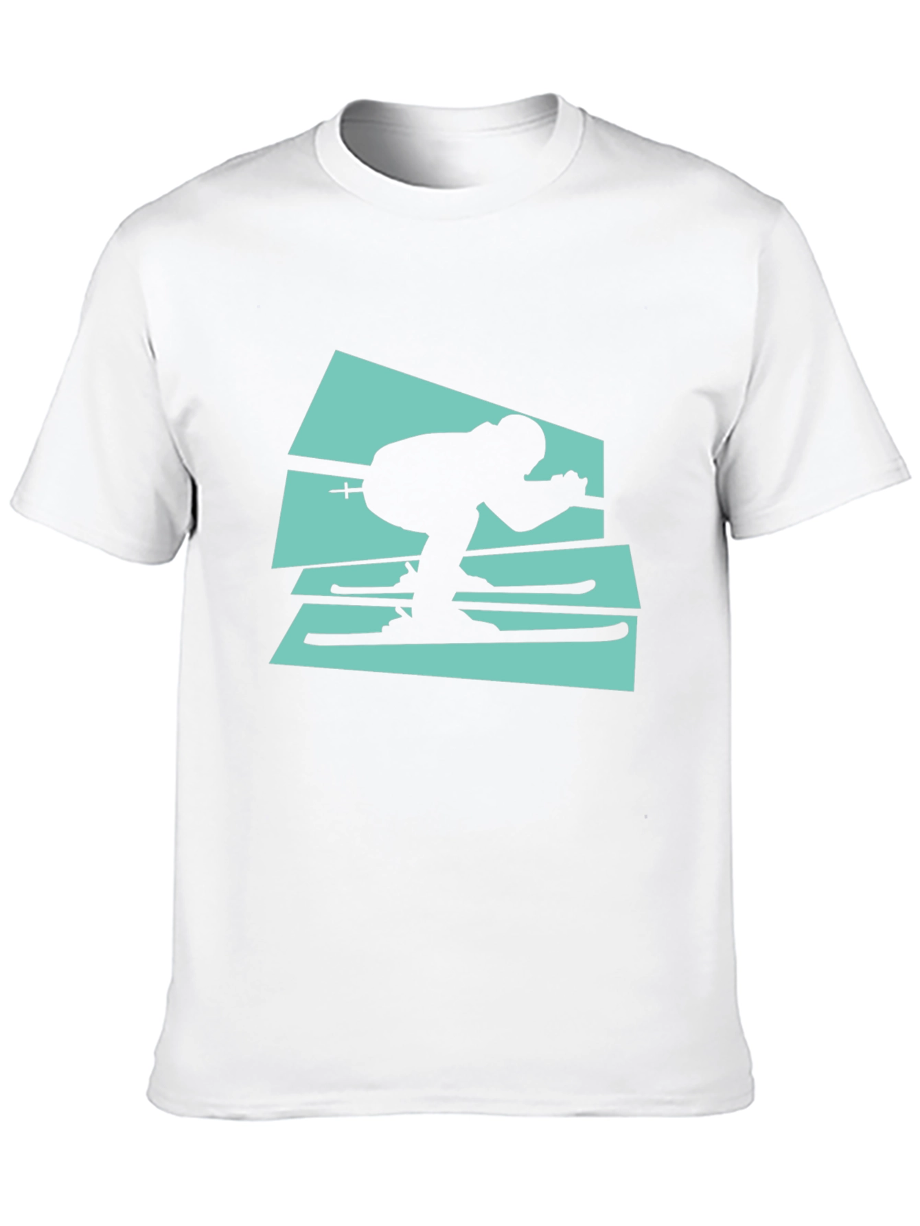 Retro Ski T-Shirt - Black Cotton Tee