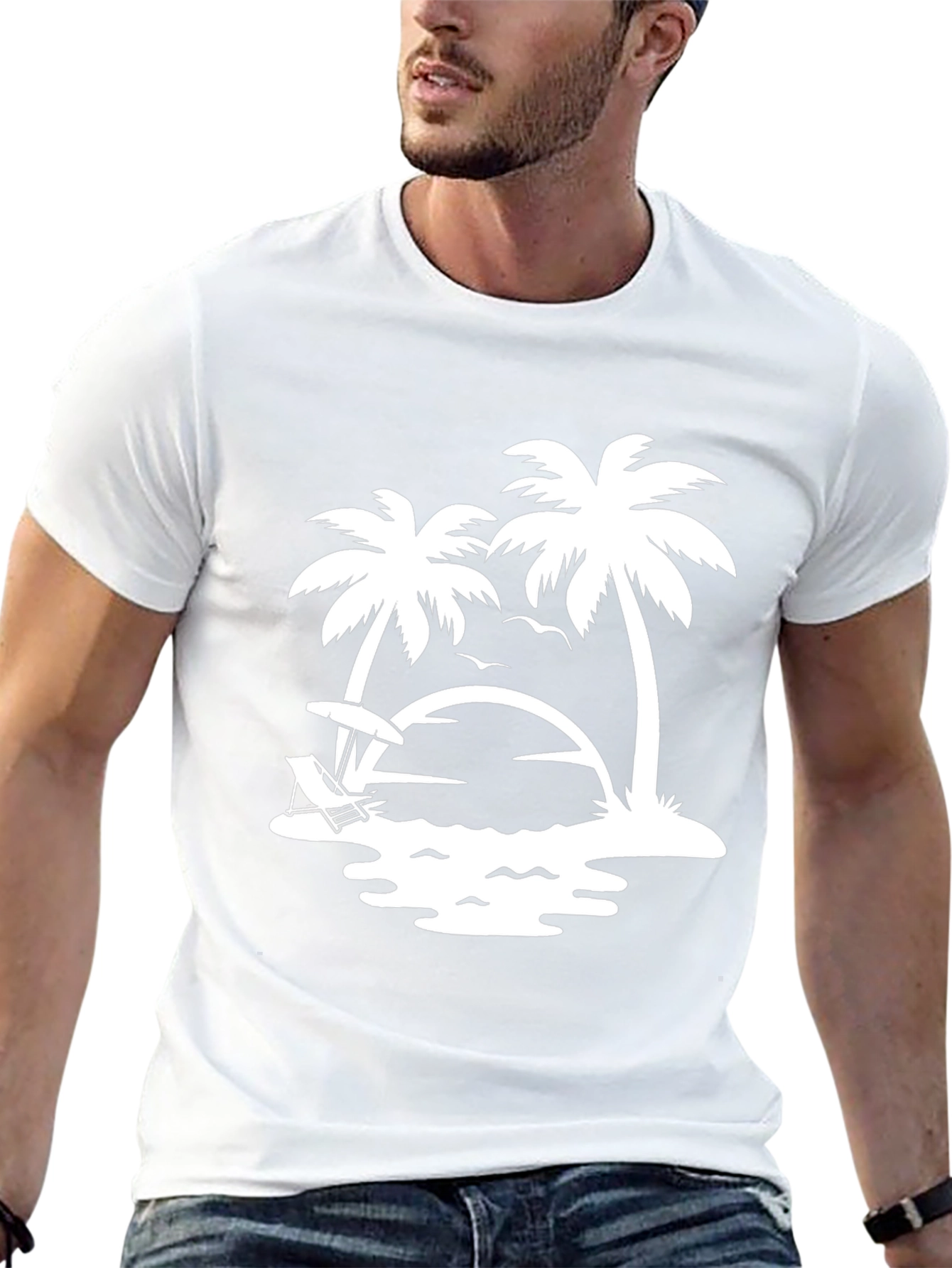 Beach Scene Graphic T-Shirt