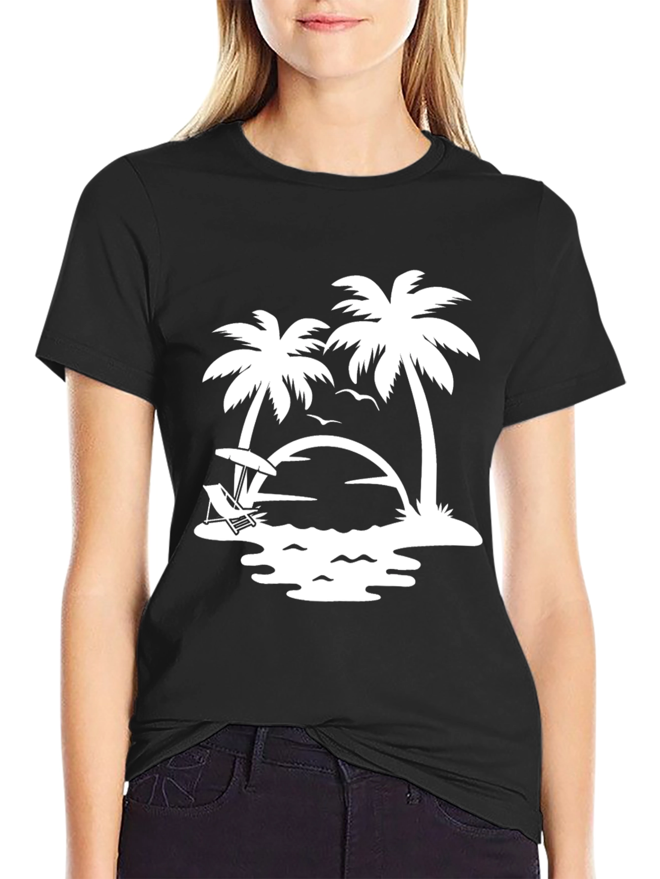Beach Scene Graphic T-Shirt