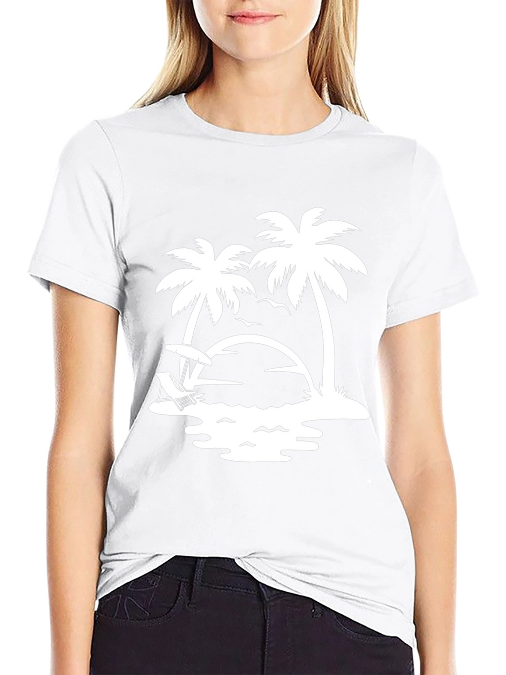 Beach Scene Graphic T-Shirt