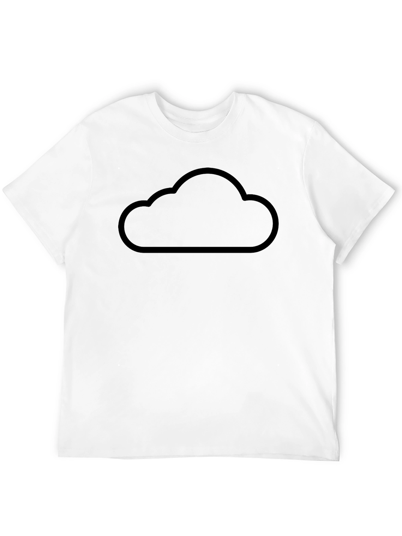 Cloud Graphic Black T-Shirt - Modern Casual Wear