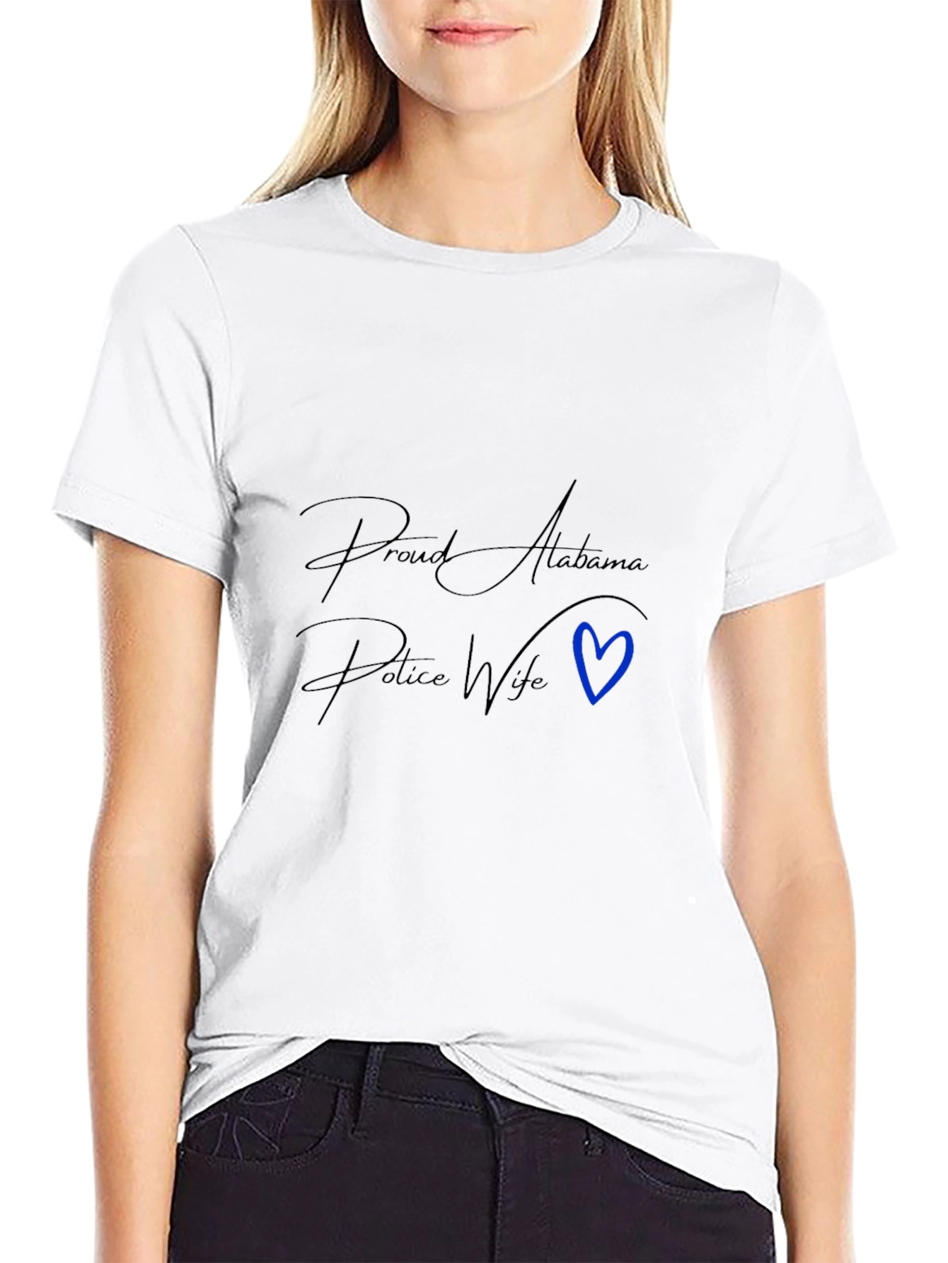 Proud Alabama Police Wife Graphic Tee
