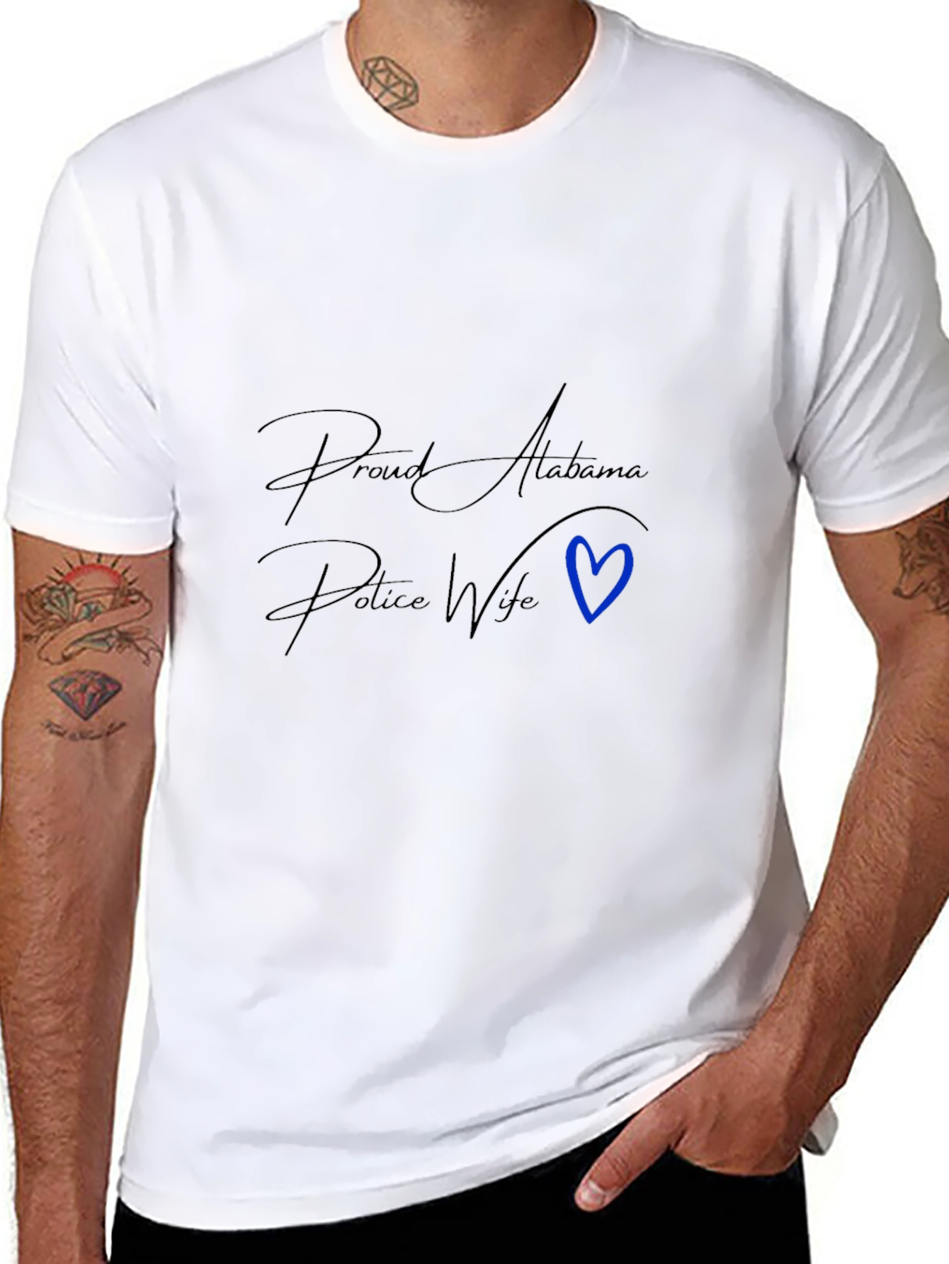 Proud Alabama Police Wife Graphic Tee