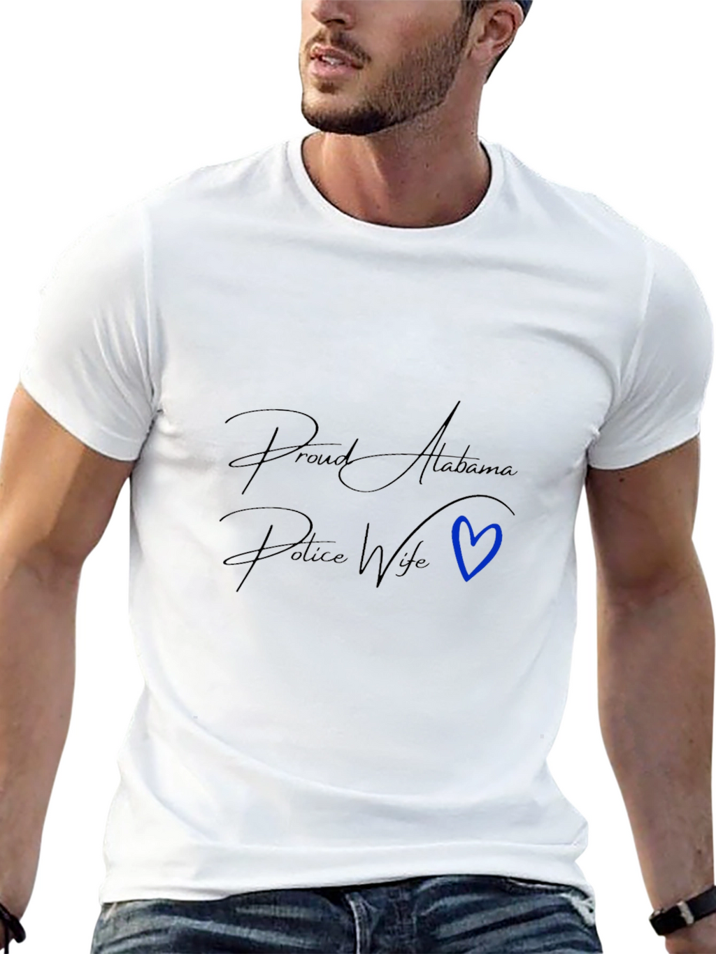 Proud Alabama Police Wife Graphic Tee