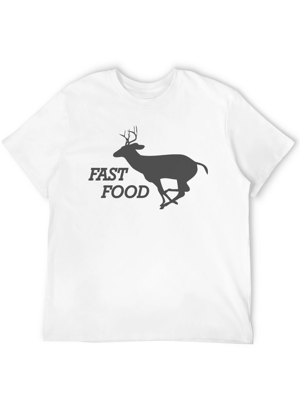 Fast Food Deer Graphic T-Shirt