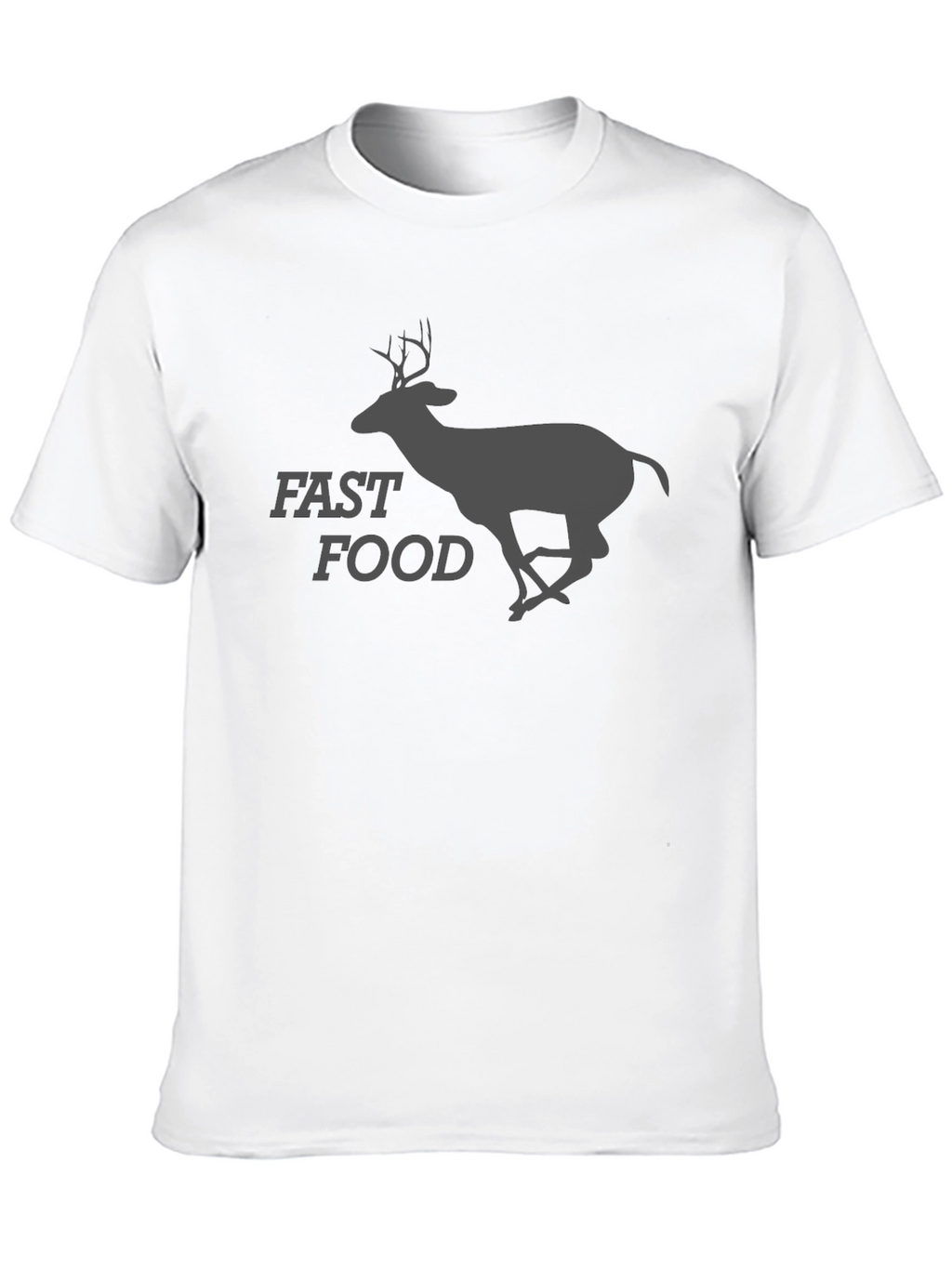 Fast Food Deer Graphic T-Shirt
