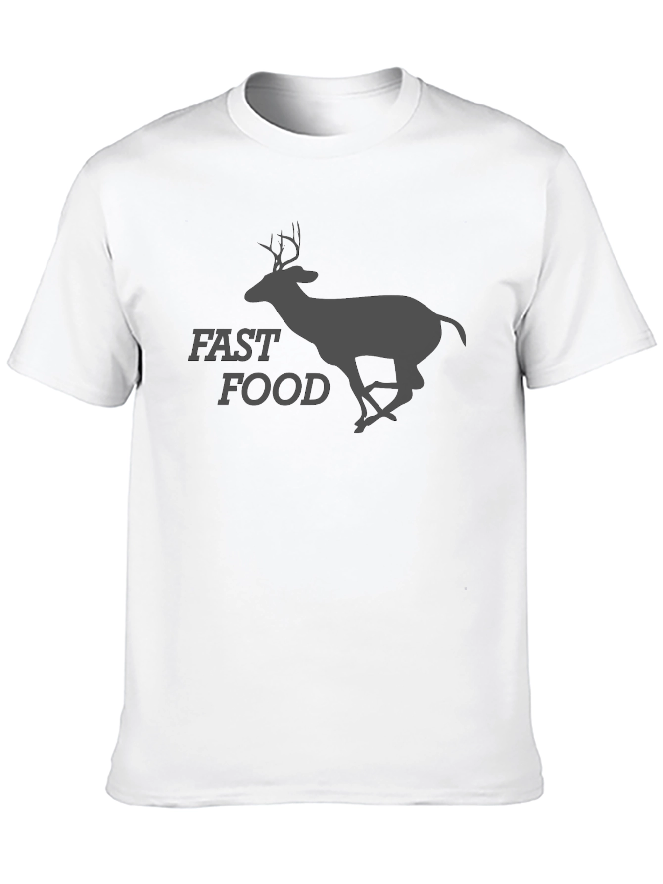 Fast Food Deer Graphic T-Shirt