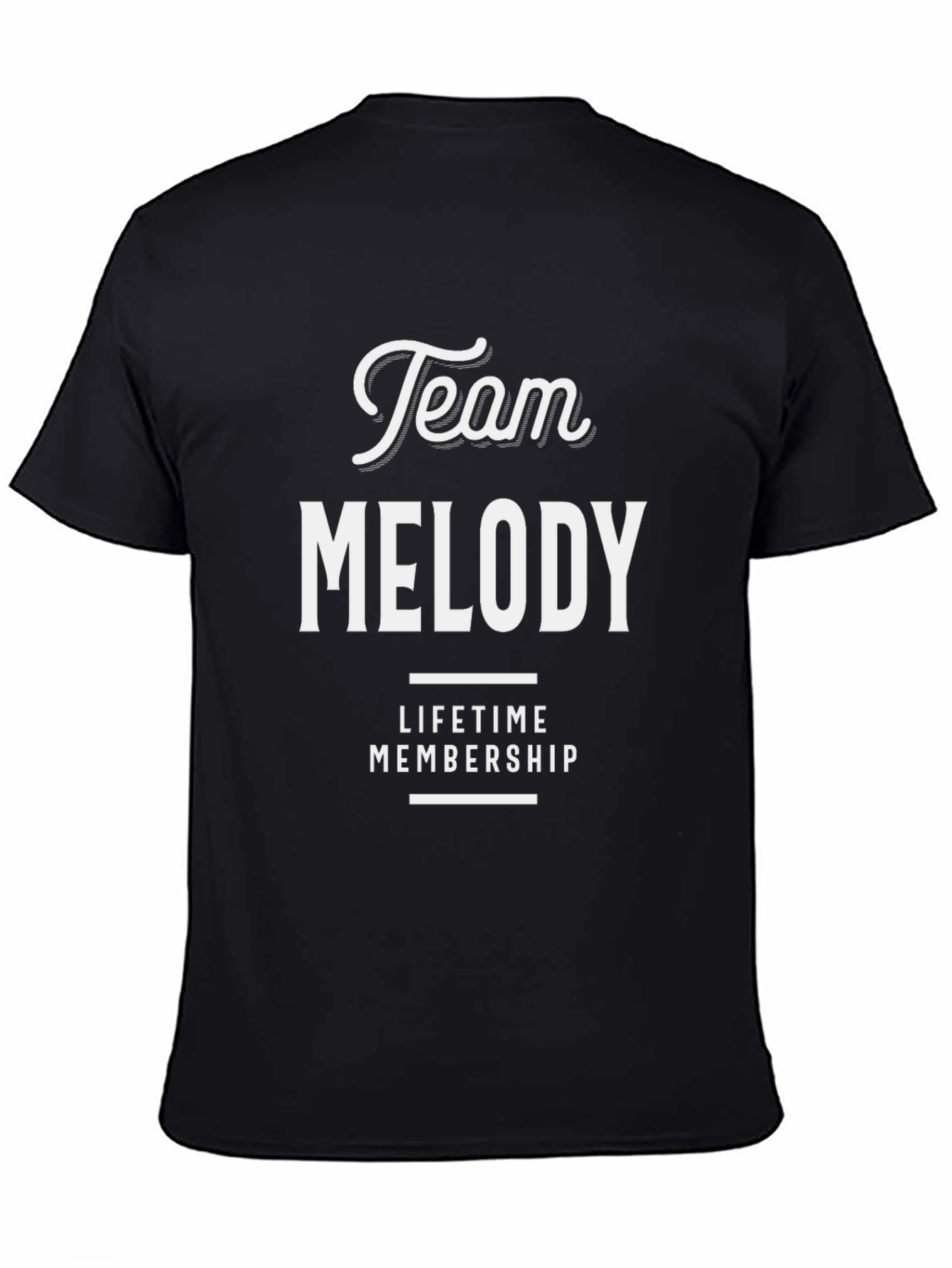 Team Melody Lifetime Membership Black T-Shirt