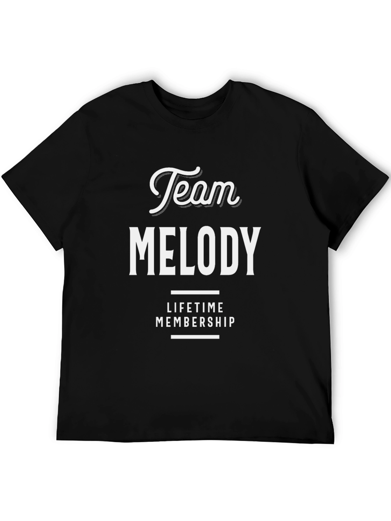 Team Melody Lifetime Membership Black T-Shirt
