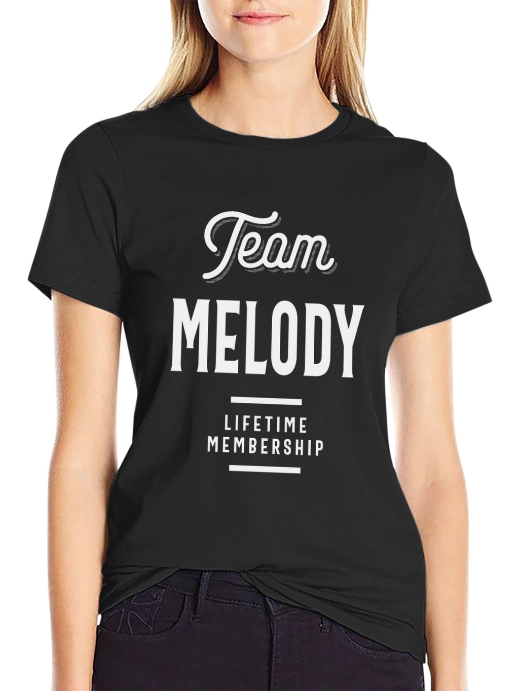 Team Melody Lifetime Membership Black T-Shirt
