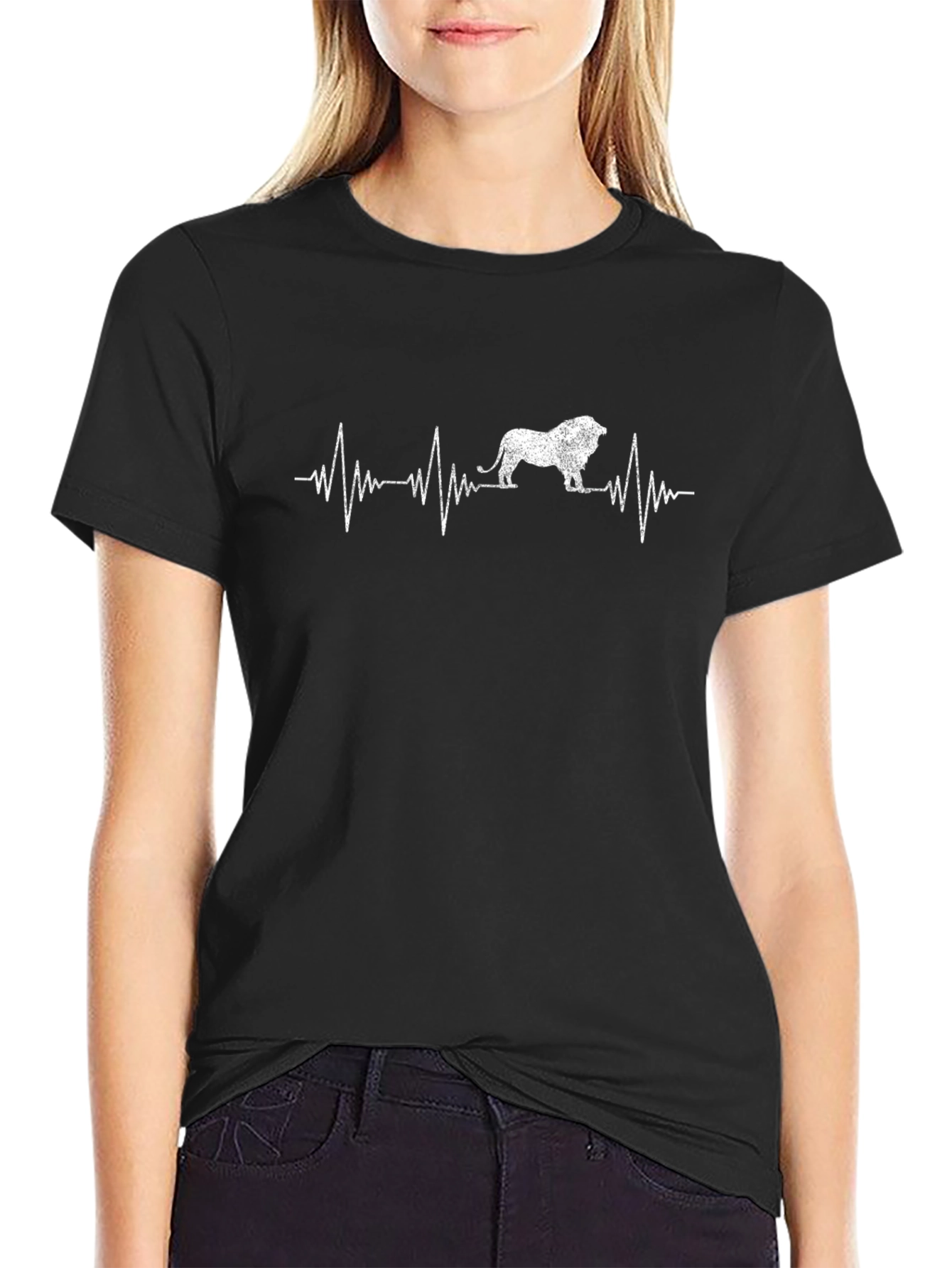 Lion Heartbeat Graphic T-Shirt
