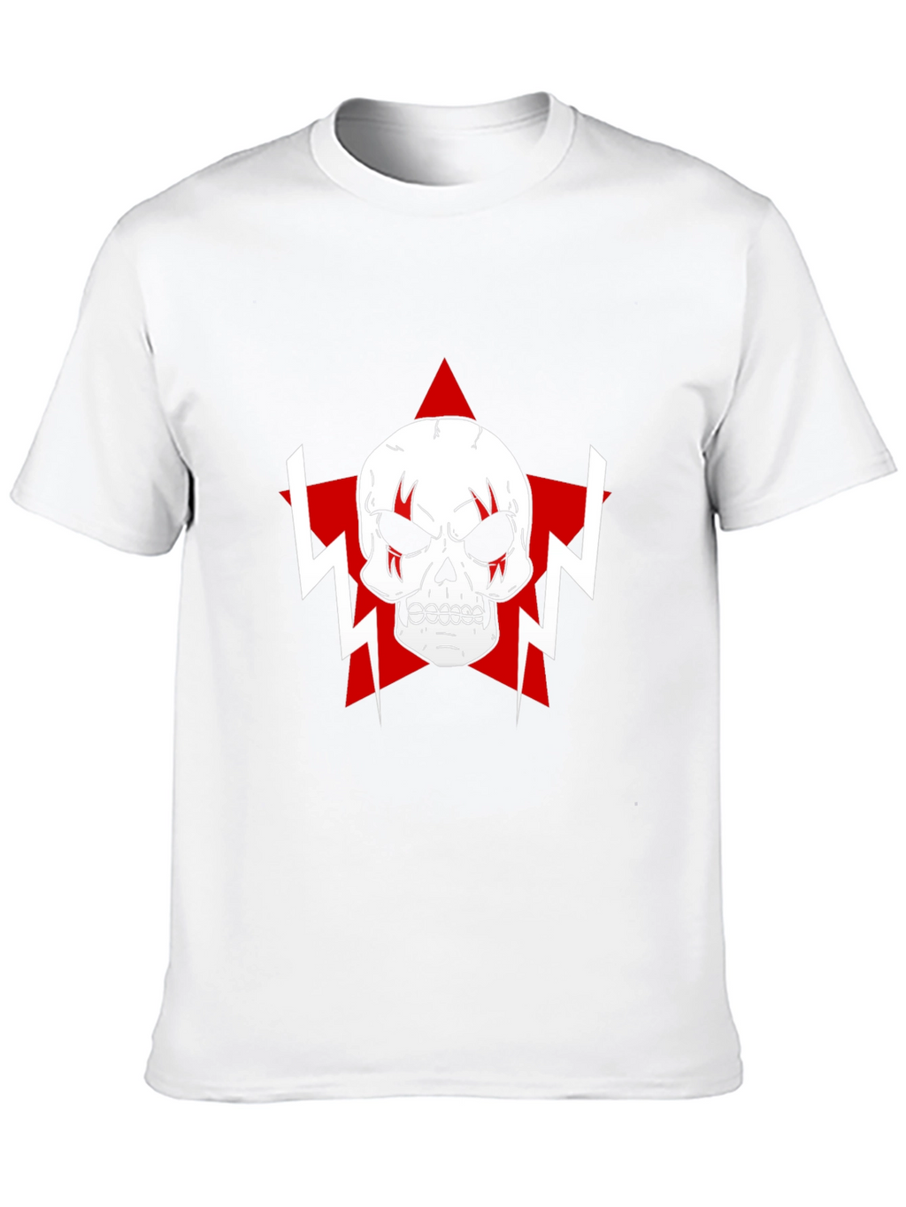 Skull Star Graphic T-Shirt - Black
