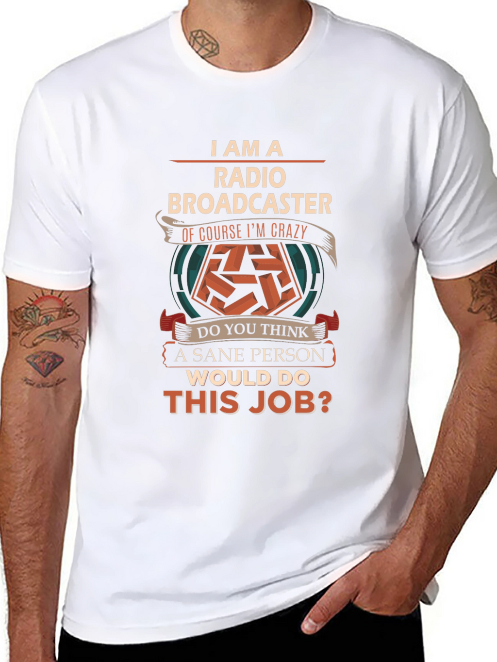 Radio Broadcaster Crazy Job T-Shirt