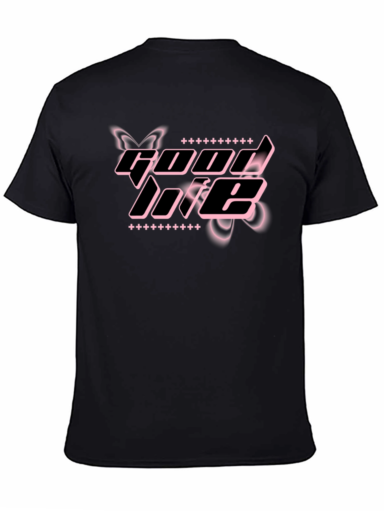 Good Life Graphic Tee - Black Cotton Short Sleeve