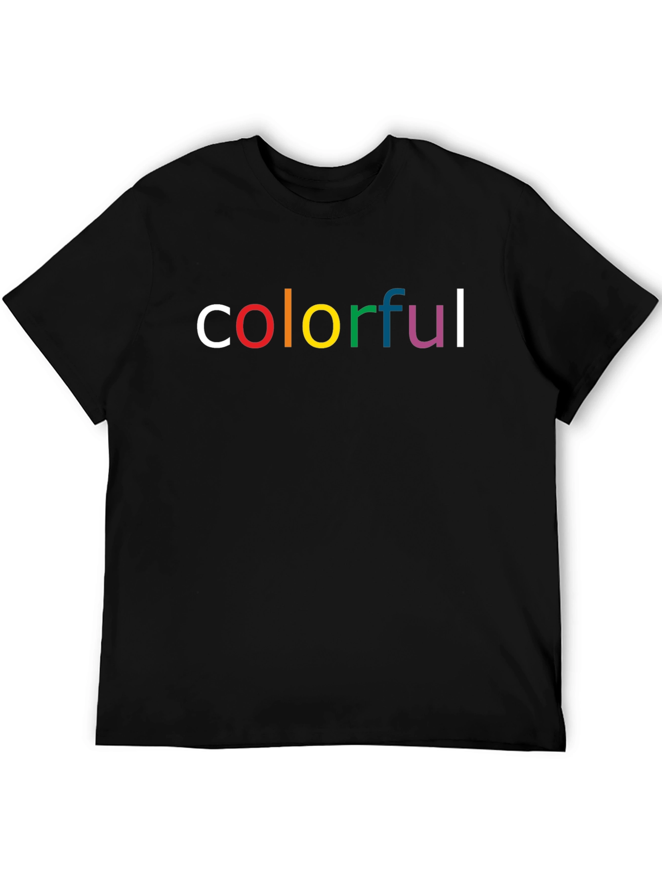Colorful Graphic Tee - Premium Black T-Shirt