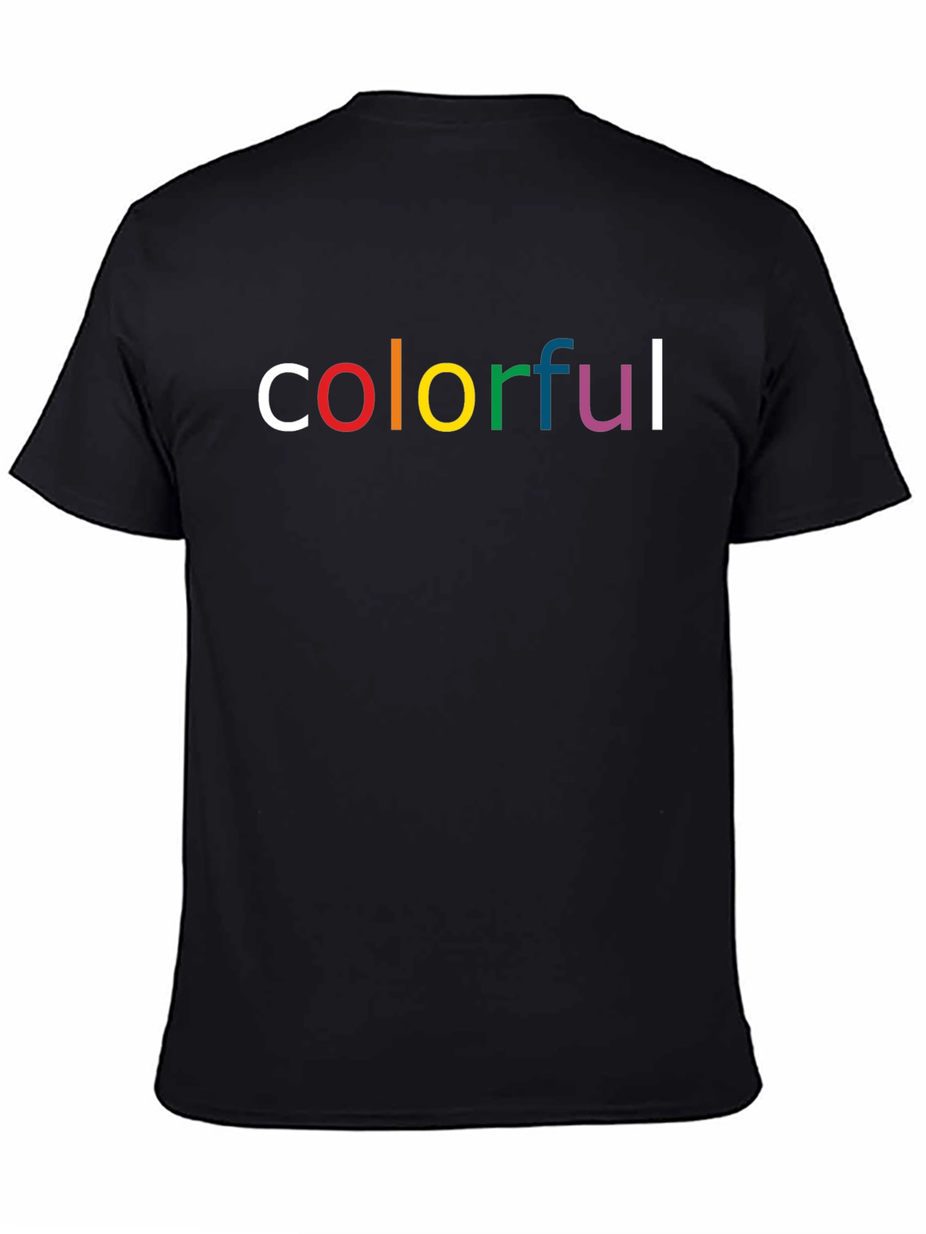 Colorful Graphic Tee - Premium Black T-Shirt