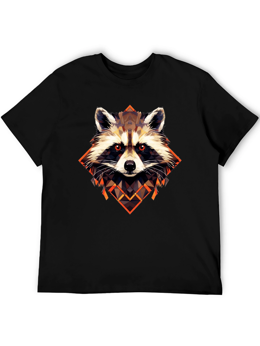 Raccoon Geometric Art Graphic Tee