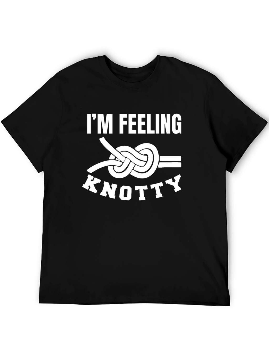 Im Feeling Knotty Graphic Tee - Black Cotton T-Shirt