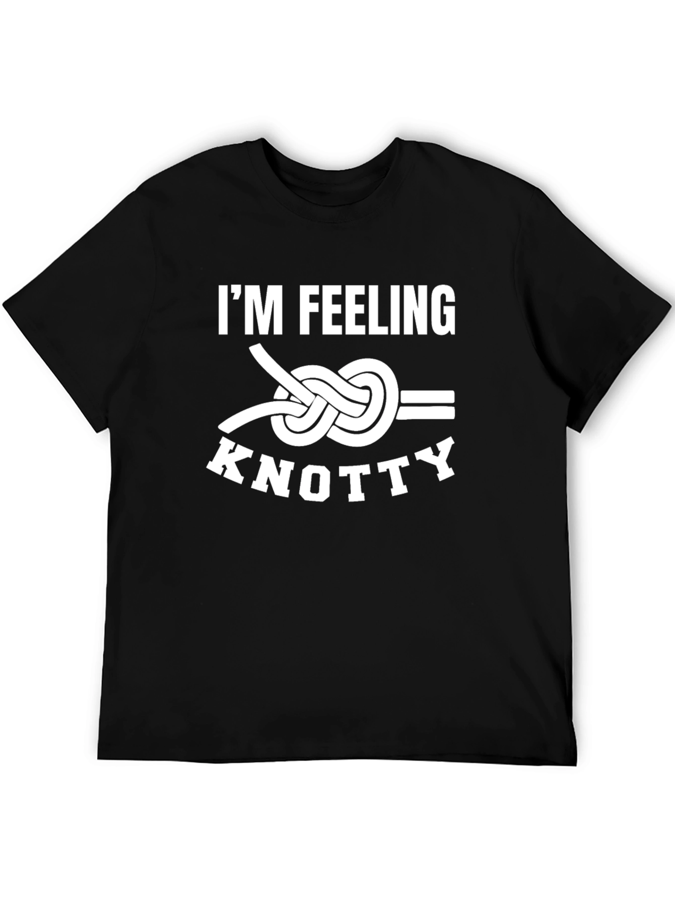 Im Feeling Knotty Graphic Tee - Black Cotton T-Shirt