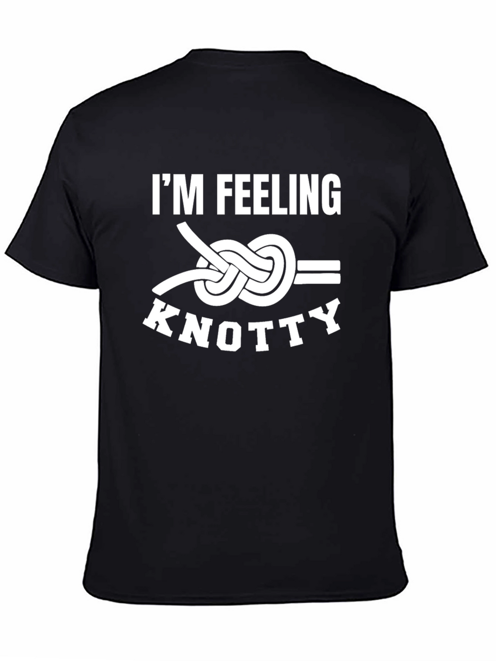 Im Feeling Knotty Graphic Tee - Black Cotton T-Shirt