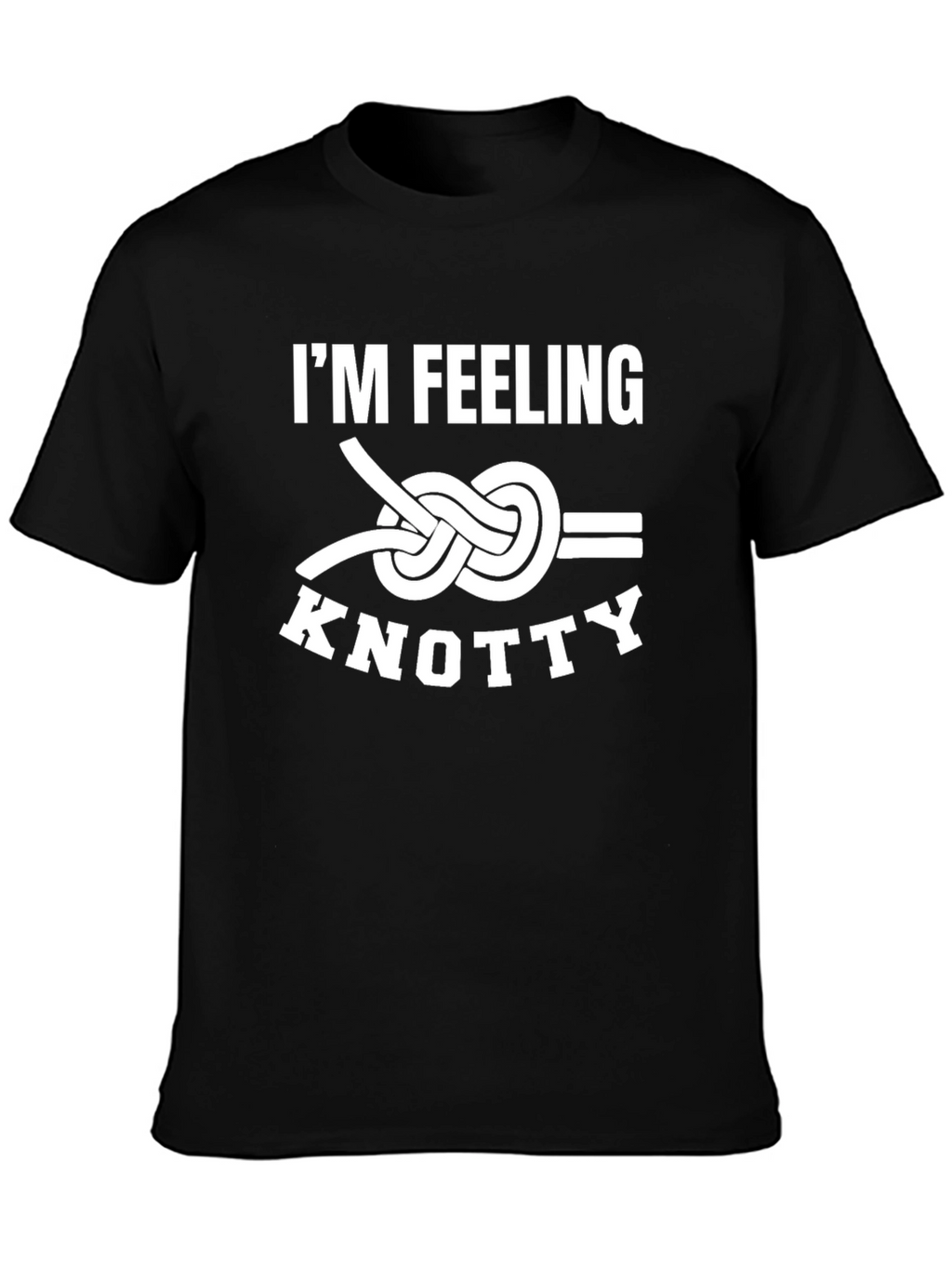 Im Feeling Knotty Graphic Tee - Black Cotton T-Shirt