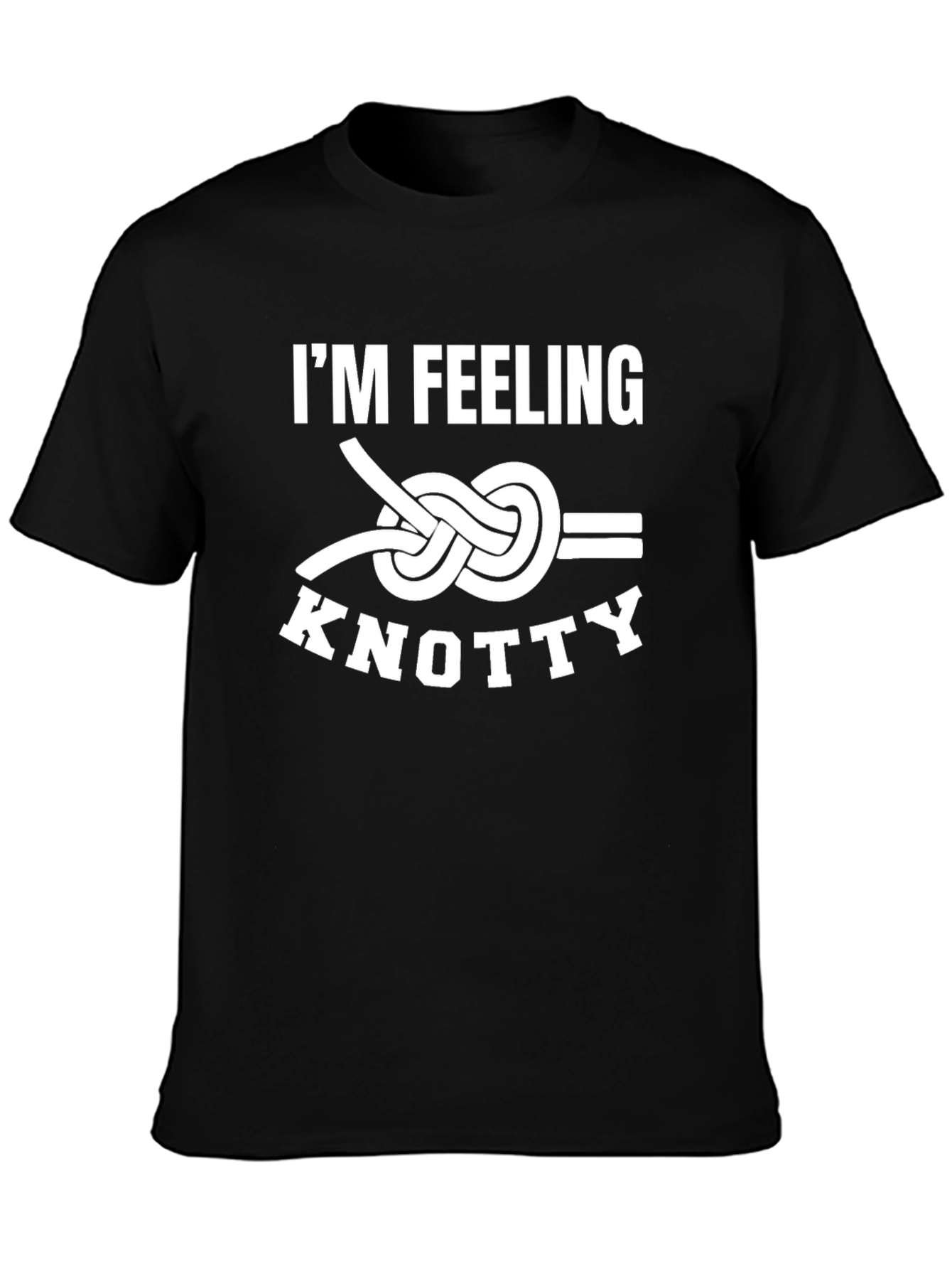Im Feeling Knotty Graphic Tee - Black Cotton T-Shirt